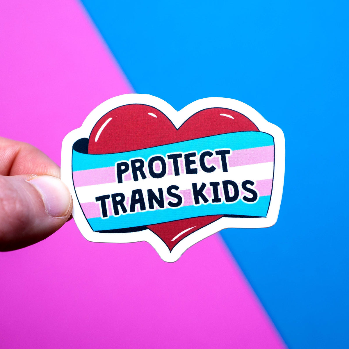 Protect Trans Kids LGBTQ+ sticker
