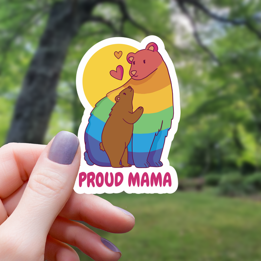 Proud Mama Bear Pride Sticker - 3"